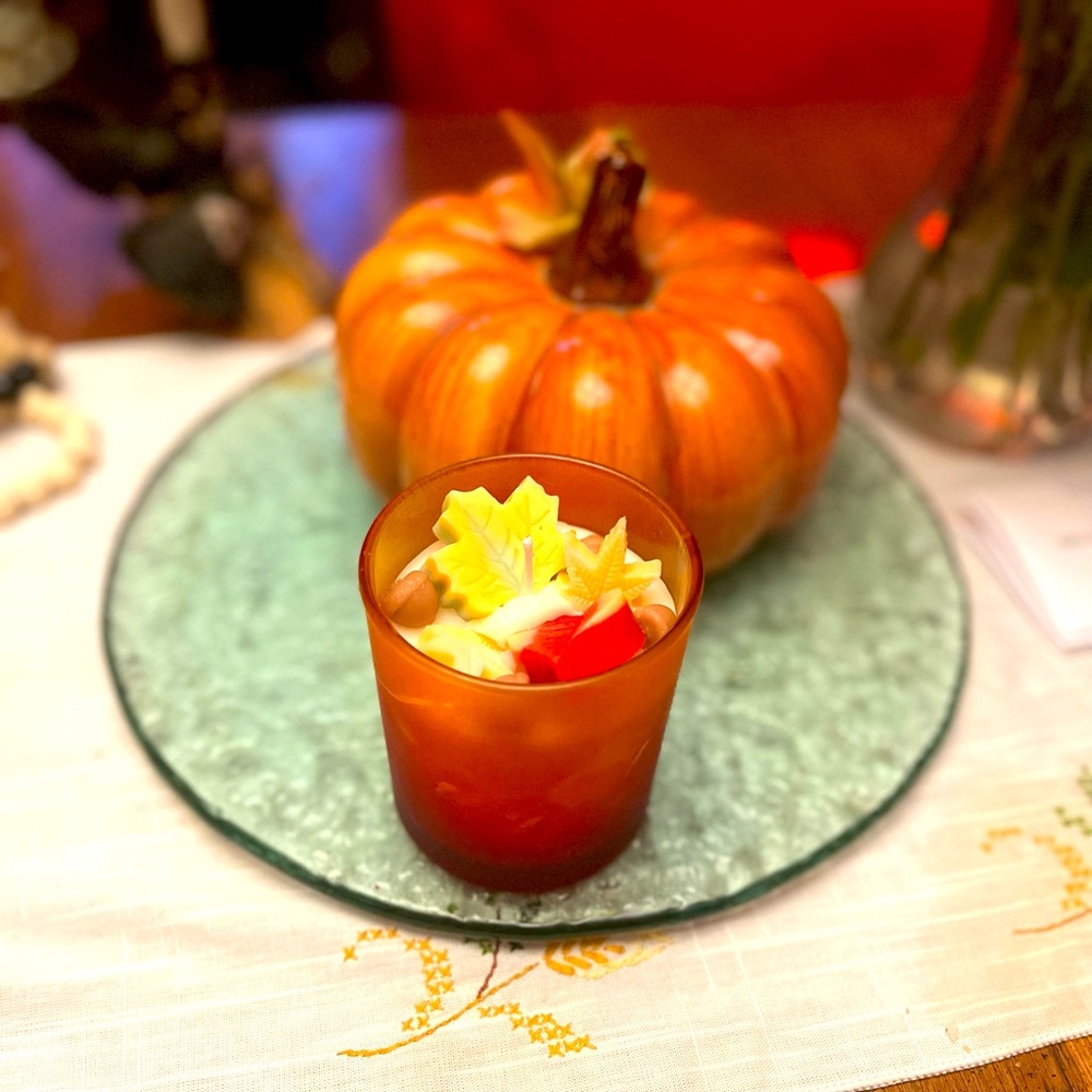 Fall Leaf Candle